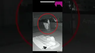 The Real ghost enters the body of a man sleeping on the roof CCTV footage recorded terrifying video