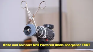 DIY - How to Sharpen Knife and Scissors with Drill Powered Sharpener - Bob The Tool Man