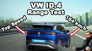 VW ID.4 🔋 200km unter Top Speed ? - Range Test - 100-160km/h - Autobahn - Reichweite