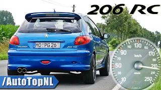 PEUGEOT 206 RC 177HP | ACCELERATION TOP SPEED & SOUND by AutoTopNL