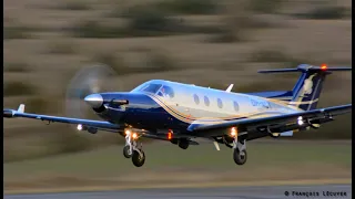 Nice looking Pilatus PC-12 STARTUP & TAKEOFF