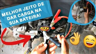 RECARREGUE A BATERIA DA MOTO NO CARRO ( SIMPLES E FÁCIL )