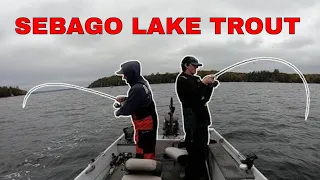 Sebago Lake Jigging up Monster Lake Trout my Biggest Laker Yet!