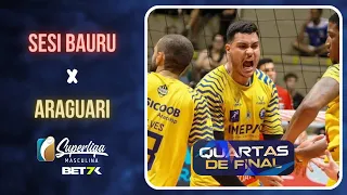 Jogo 1 | Sesi Bauru X Araguari | MELHORES MOMENTOS | Superliga Masculino 23/24 - Quartas de Final