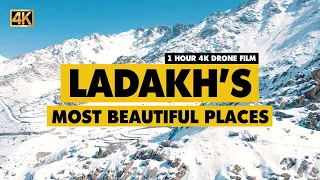 1 HOUR 4K DRONE VIDEO OF LADAKH | RELAXING MUSIC