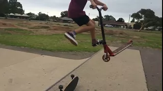 10 YEAR OLD COMPLETES DOUBLE BACK FLIP ON SCOOTER