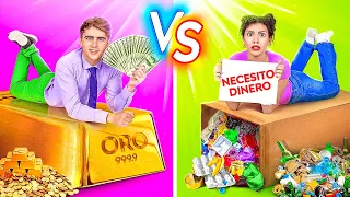 ESTUDIANTE RICO VS. POBRE || ¡Popular por 24 horas! Tipos de estudiantes por 123 GO! CHALLENGE