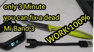 HOW TO CHARGE DEAD MI BAND 3 OR 4 100% WORK !!!