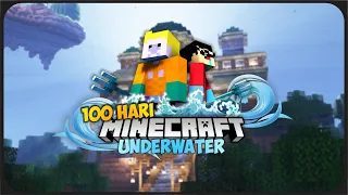 100 hari di Minecraft tapi Tsunami Menerjang ! - Petualangan  di Dasar Laut !