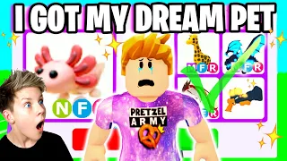 I GOT MY DREAM PET in Roblox Adopt Me Trading Axolotls!!