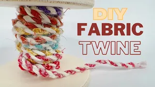 DIY Fabric Twine from Fabric Scraps & Strips | #fabric_scraps_projects #fabrictwine