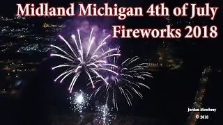 [4K] Drone View of Midland Fireworks 2018 Wolverine Professional Display July 4th DJI Mavic Pro