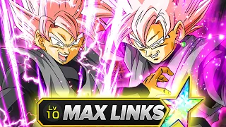 NOT GOOD ENOUGH?! Global First Rose Goku Black Max Links Rainbow Showcase (Dokkan Battle)