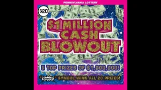 $1 MILLION CASH BLOWOUT - PA Lottery Scratch Off Ticket