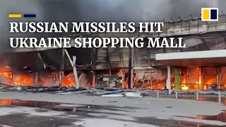 At least 16 killed by Russian missile strike ‘terrorism’ targeting busy shopping centre in Ukraine