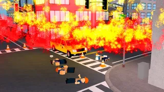 Traffic Light Explodes While DOT Works On It! They Got Burned! (ERLC Roblox Liberty County)