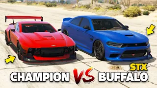 GTA 5 ONLINE - BUFFALO STX VS CHAMPION | WHICH IS FASTEST?