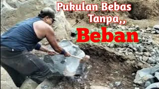 Pukulan Bebas Tanpa Beban,, Hancurkan Batu