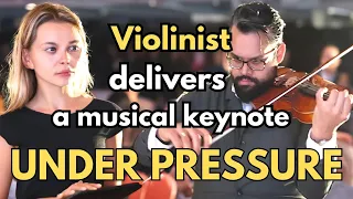 Violinist delivers a musical keynote UNDER PRESSURE