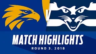 Match Highlights: West Coast v Geelong | Round 3, 2018 | AFL
