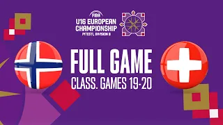 Norway v Switzerland | Full Basketball Game | FIBA U16 European Championship 2023 - Division B