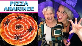 PIZZA ARAIGNÉE RECETTE HALLOWEEN [Ft. Mamie Arlette] ♡ VIRGINIE FAIT SA CUISINE [86]