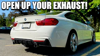 OPEN UP YOUR EXHAUST // Making it louder by opening the exhaust valve on a BMW 435i (F32) BimmerLink