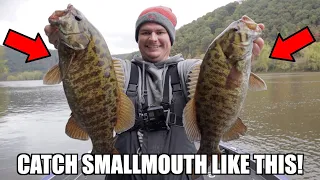 How to Fish for SMALLMOUTH BASS in Rivers! - River Fishing Tips to CATCH MORE Bass!