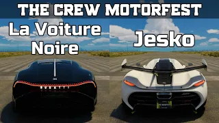 The Crew Motorfest - Bugatti La Voiture Noire vs Koenigsegg Jesko - Drag Race