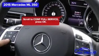 2015 Mercedes ML 350 Oil Light Reset / Service Light Reset