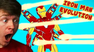 Reacting to the EVOLUTION of IRON MAN