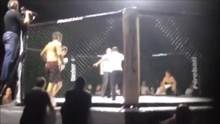 2 vs  2 MMA fight in Russia gets even crazier when one fighter gets eliminate