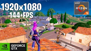 GTX 1050 Ti · Ryzen 5 5600 · Performance Mode · 1920x1080 · (Fortnite Chapter 5 Season 1)