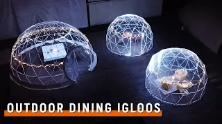 rooftop igloo bar shining like a diamond