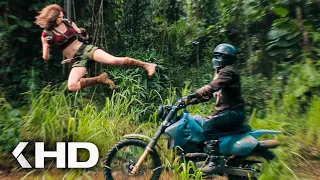 Motorcycle Raid Scene - Jumanji: Welcome To The Jungle (2017)