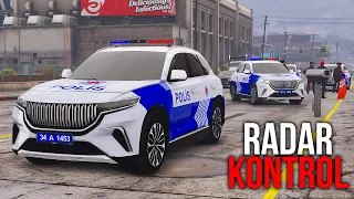 Yerli Polis Arabamız TOGG ile Radarlı Hız Kontrolü Yapıyoruz - GTA 5