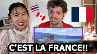 Reaction to Top 10 Places To Visit In France | French-Canadian & Thai Reacts