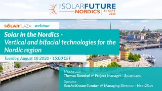 Best solar energy technologies for the Nordic region | Solarplaza webinar