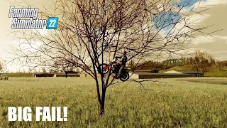 BIG FAIL in Farming Simulator 2022 | I GET STUCK in a TREE | PS5 Gameplay