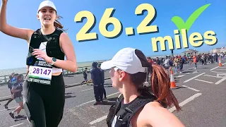 My first marathon as a SLOW runner & how I did it | Brighton race day vlog