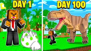 I Survived 100 Days In Jurrasicraft Minecraft (Here's What Happened)