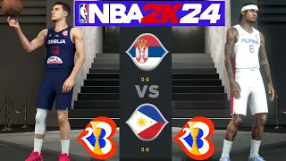 FIBA World Cup 2023 l Serbia vs Philippines l Hall of Fame Mode | NBA 2k24 PC Gameplay | 4K 60FPS