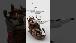 Lego Pirate Ship 🏴‍☠️ Satisfying Building Animation #shorts #legopirates #piratesofthecaribbean