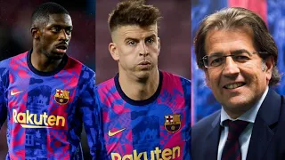 Pique lashes out at former Barça presidential candidate after tweets defending Dembele contract