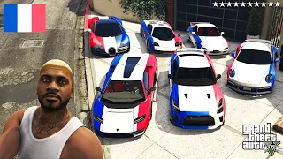 GTA 5 - Stealing MODIFIED FRANCE Vehicles With FRANKLIN! | (Real Life Cars #112)