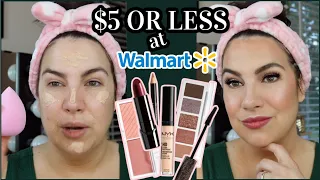 NOTHING OVER $5 From Walmart… Full Face Makeup Look