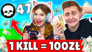 1 KILL = 100 ZŁ DLA DZIEWCZYNY! *ile zarobi?😲*