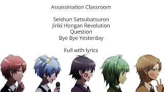 Assassination Classroom - All Openings Full With Lyrics