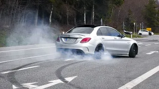 Cars at Nürburgring Tankstelle MADNESS! Burnouts, Drifts, Wheelies, Fast Driveby's etc