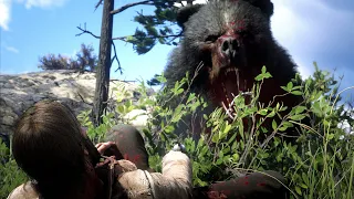 Red Dead Redemption 2 PC Funny Moments - Attacked By A Bear